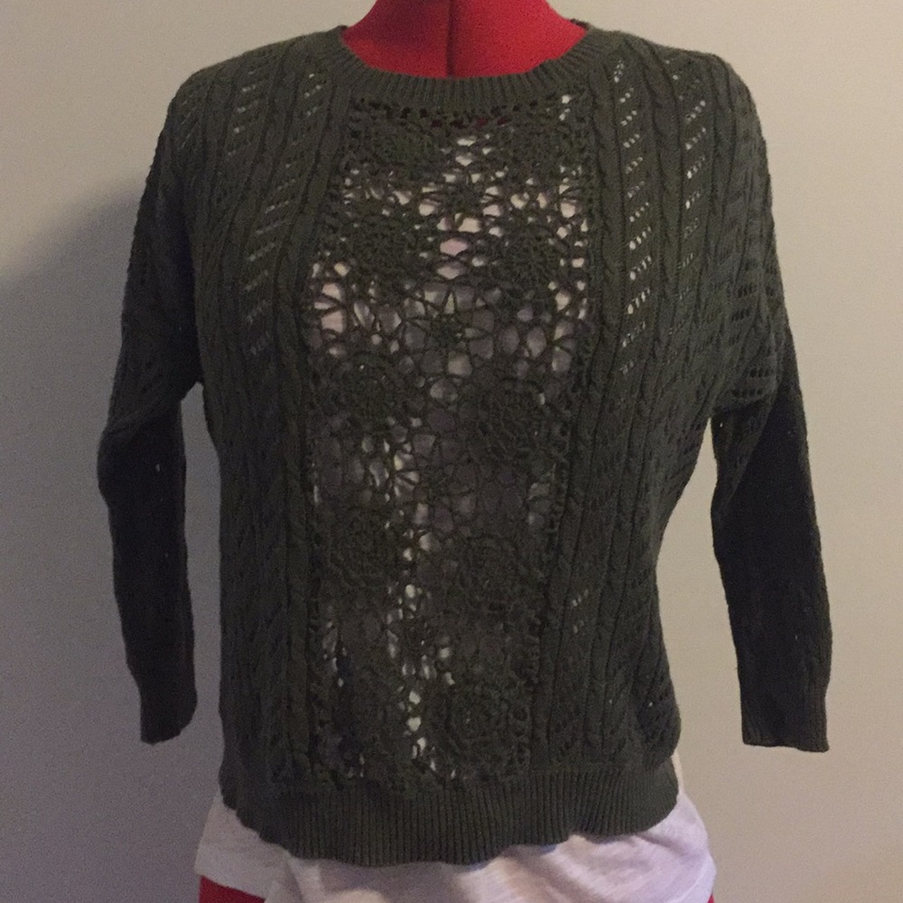 Olive Green Sweater - Med